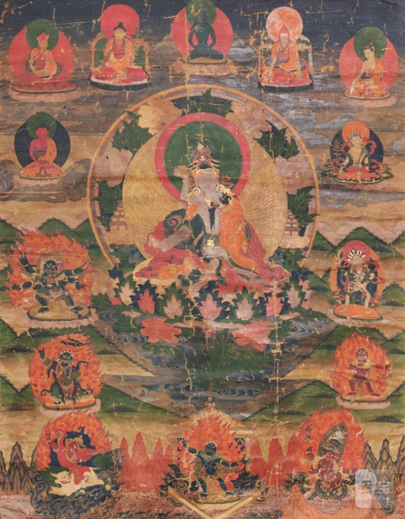18 世纪 双身莲师唐卡
